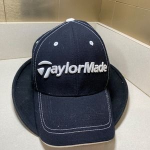 TaylorMade Golf Hat‎ Burner Adjustable Black White Embroidered Logo Cap